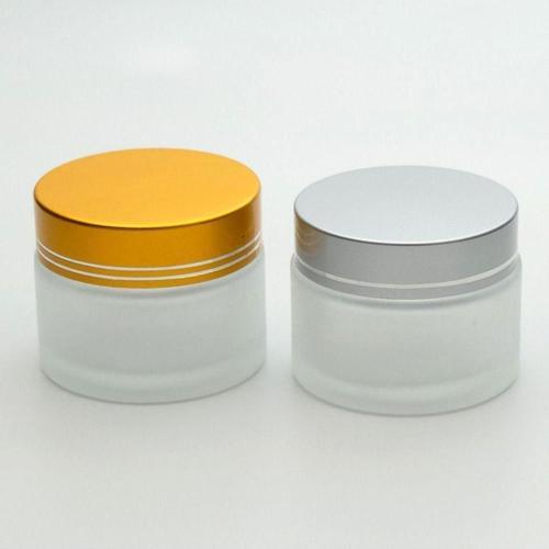 Krem Kavanozu 50 Ml (10 Adet) Buzlu Gri Kapaklı Kutu