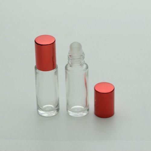 Roll-On Parfüm Şişesi 5 Ml (20 Adet) Kırmızı Kapaklı Boş Şişe