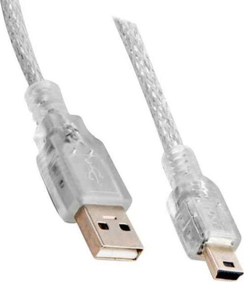 USB 2.0 Şeffaf 3 Metre Mini 5 Pin Kablo