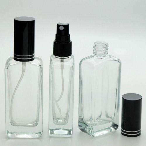 Boş Parfüm Şişesi 50 Ml (5 Adet) Iphone (Tekrar Doldurulabilir-Çevirmeli Kapak) Metal Kapak Plastik Valf Boş Şişe