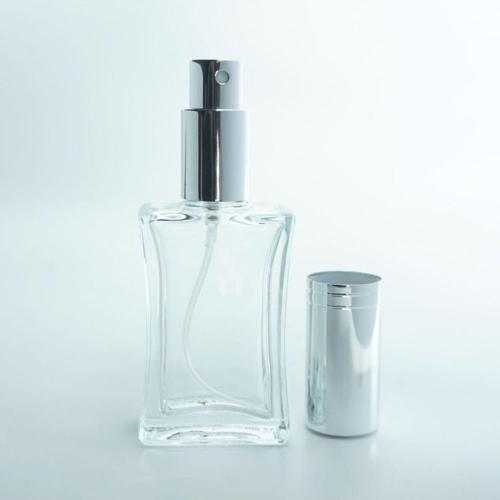 Parfüm Şişesi 30 Ml (3 Adet) Gri Kapak Metal Valf İçbükey (Tekrar Doldurulabilir) Boş Şişe