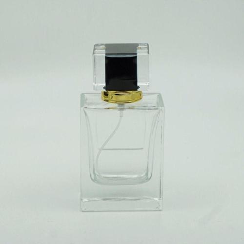 Parfüm Şişesi 50 Ml 2 Adet (Aparat İle Kapatılan)Damla Etiketli Kare Şişe Kolay Kapama