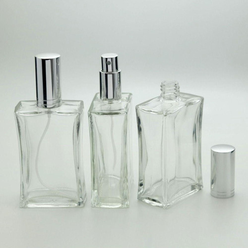 Boş Parfüm Şişesi 100 Ml (5 Adet) Metal Valf Ve Kapak İçbükey (Tekrar Doldurulabilir) Boş Şişe