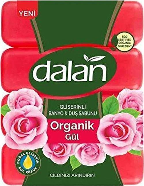 Banyo Sabunu Organik Mineral Gliserinli Gül Banyo & Duş Sabunu 4X150 G