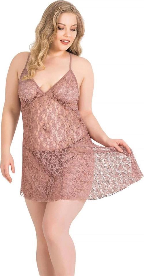 Miss Büyük Beden Vizon Kısa Tül Gecelik