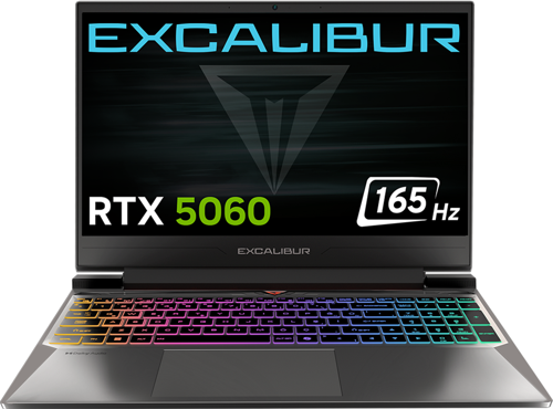 Excalibur G880 Series 2 Intel Core 7-240H 64GB 1TB 8GB RTX5060 165HZ 15.6" Freedos Gaming Laptop G880.240H-EF60X-C