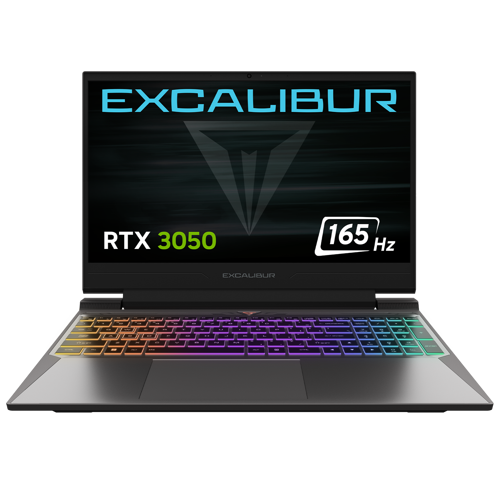 Excalibur G870 i7-13620H 64GB 2TB 6GB RTX3050 165HZ 15.6" Freedos Gaming Laptop G870.1362-EXJ0X-C