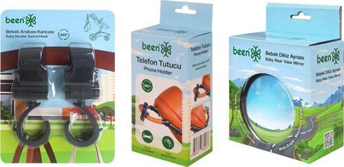 Bebek Dikiz Aynası + Bebek Arabası Kancası + Telefon Tutucu Set