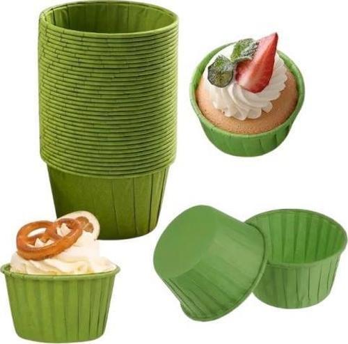 Cupcake/Muffin /Suffle Kek Kapsülü Yeşil 50 Li