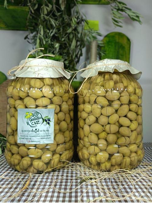 Aydın Yöresi Domat Cinsi Sofralık Tatlandırılmış Kırma Yeşil Zeytin (3+3 Kg)
