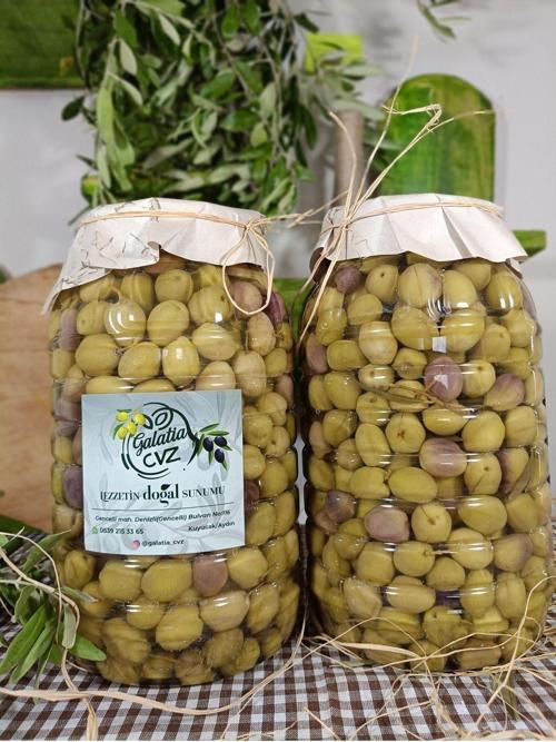 Aydın Yöresi Mudanya Cinsi Sofralık Tatlandırılmış Çizik Zeytin (2+2 Kg)