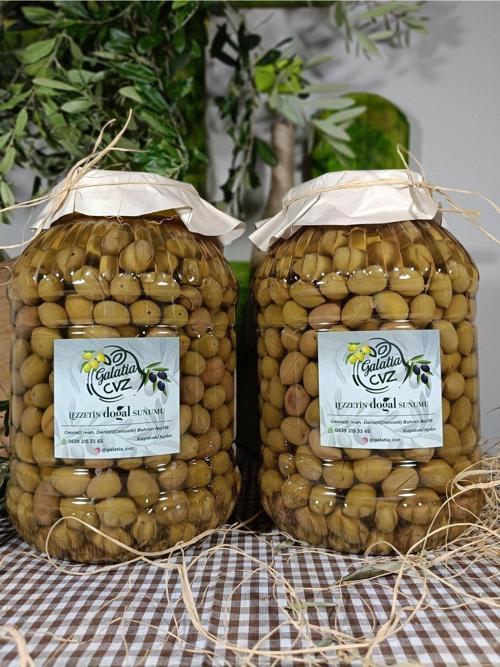 Aydın Yöresi Memecik Cinsi Sofralık Tatlandırılmış Çizik Zeytin (3+3 Kg)