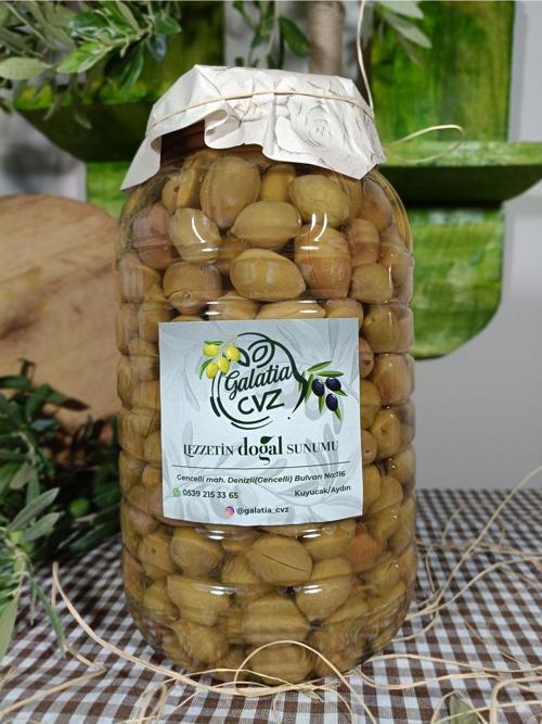 Aydın Yöresi Memecik Cinsi Sofralık Tatlandırılmış Çizik Zeytin (2 Kg)