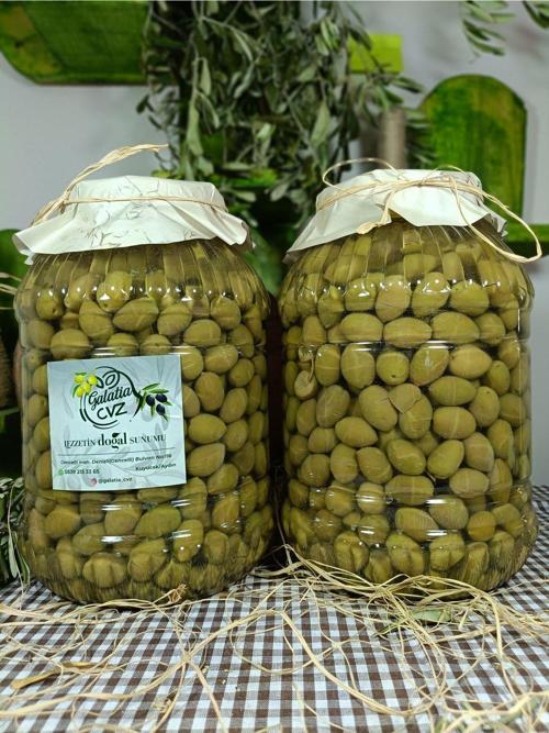Aydın Yöresi Memecik Cinsi Sofralık Tatlandırılmış Kırma Zeytin (3+3 Kg)