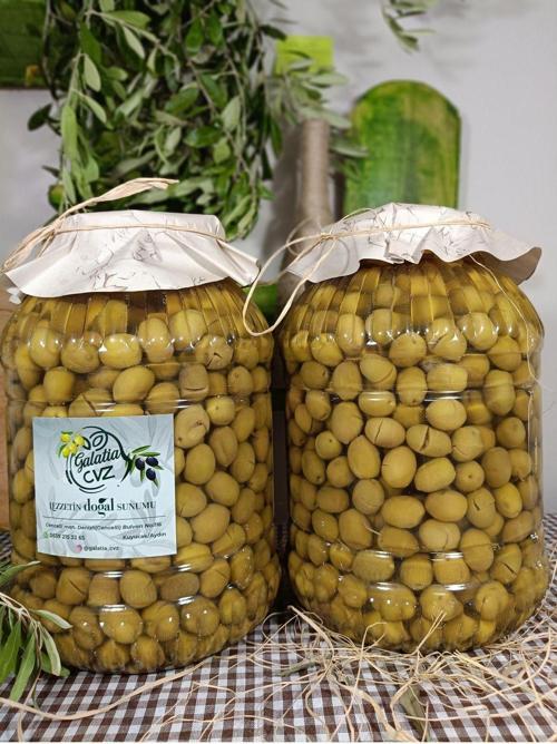 Aydın Yöresi Gemlik Cinsi Sofralık Tatlandırılmış Kırma Yeşil Zeytin (3+3 Kg)