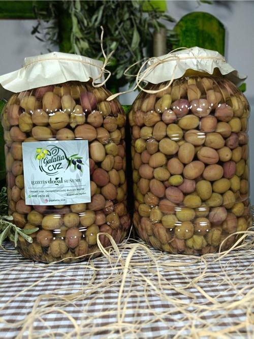 Aydın Yöresi Manzalina Cinsi Sofralık Tatlandırılmış Çizik Zeytin (3+3 Kg)