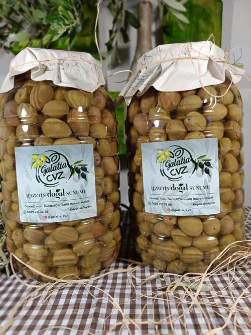 Aydın Yöresi Memecik Cinsi Sofralık Tatlandırılmış Çizik Zeytin (2+2 Kg)