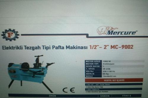 Elekririkli Tezgah Pafta Makinesi 1/2'-2''