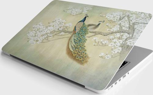 Laptop Sticker Notebook Pc Kaplama Etiketi Tavuskuşu Ağaç