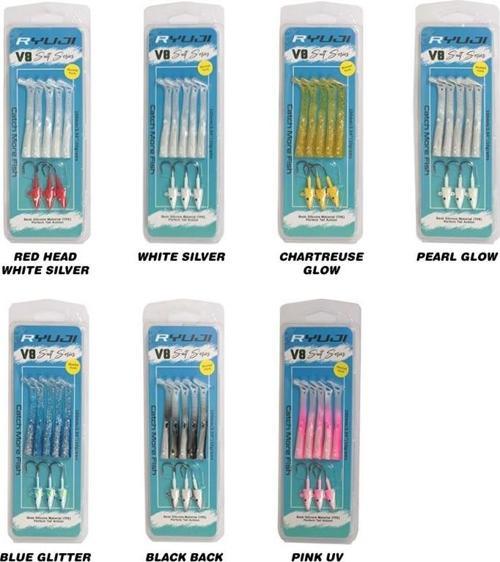RYUJI V8 10CM, 10GR RED HEAD WHİTE SİLVER