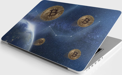 Laptop Sticker Notebook Pc Kaplama Etiketi Kripto Dünya