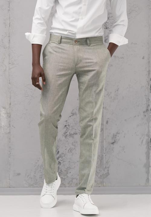 Slimfit Pamuklu Yan Cep Yazlık Gabardin Pantolon