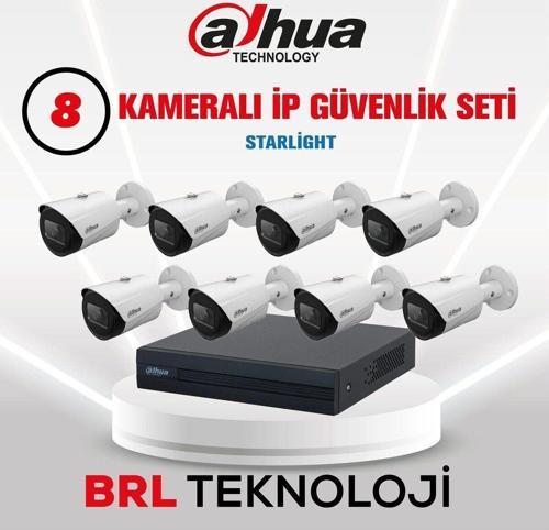 8 Kameralı 2 Mp Ip Güvenlik Kamera Seti