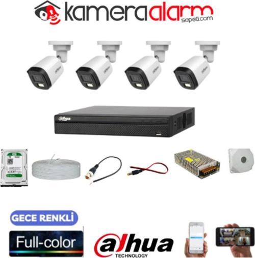 Dahua Gece Renkli Güvenlik Kamera Seti 4'Lü - 1Tb Hdd