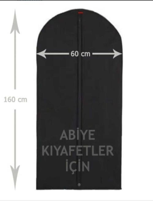 Abiye Elbise Kılıfı Gamboç 60X160 Siyah Tela Nonvoven