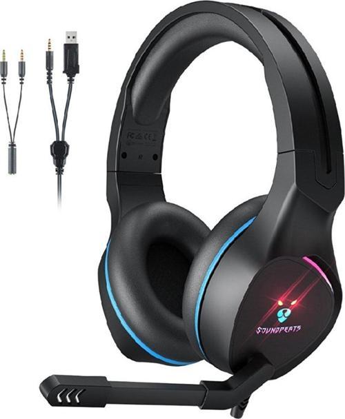 G1 RGB Mikrofonlu Kablolu Kulak Üstü Oyuncu Kulaklığı