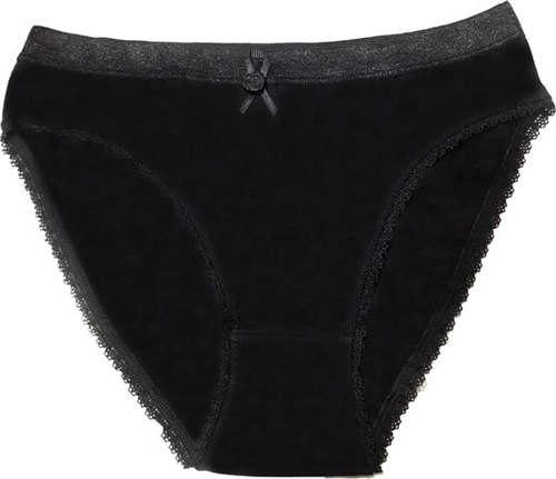 Şahinler Kadın için Dantel Kenarlı Siyah Renk Bikini Külot B223