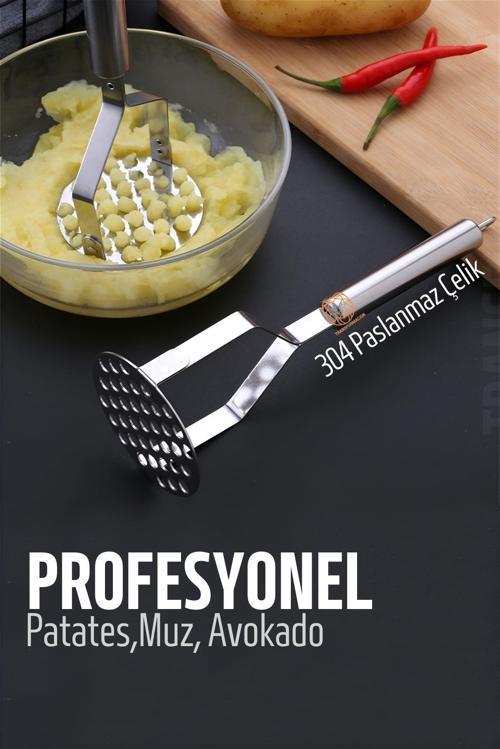 Patates Ezici 304 Paslanmaz Çelik Havuç Muz Avokado Ezici