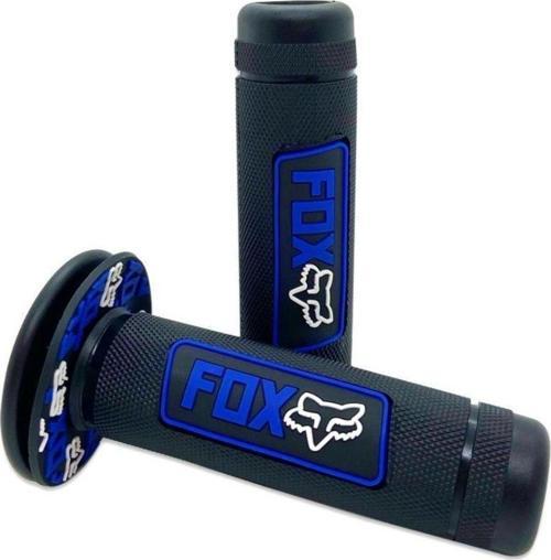 Fox Motosiklet Siyah-Mavi Elcik Takımı