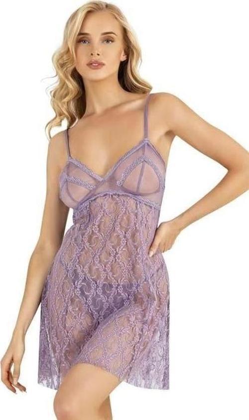 Miss Lila Kısa Tül Gecelik 4222