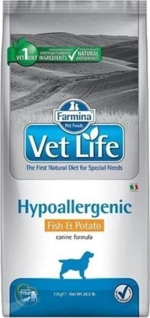 Vet Lıfe Dog Hypoallergenıc Balıklı 12Kg