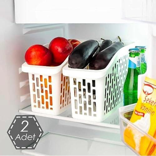 Porsima Org-22  Çok Amaçlı Buzdolabı İçi Düzenleyici Sebze Meyve Organizer Sepet  ( 2 adet)