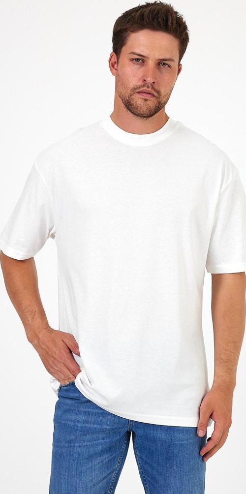 Erkek Bisiklet Yaka Baskılı T-shirt 7024