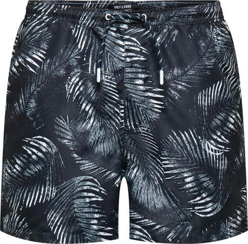 Ted Lıfe Swım Short Leafes Aop Erkek Lacivert Şort 22025383-04