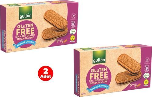 Çikolata Aroma Dolgulu Glutensiz Sandviç Bisküvi 225 gr (2 Adet)
