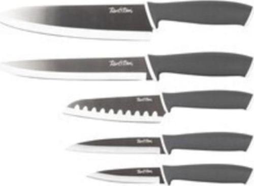 Santoku Bıçak Seti Füme 5'li