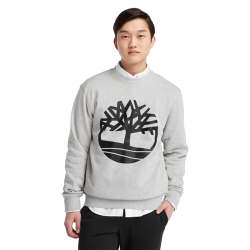 Tree Logo Crew Neck Sweatshirt Erkek Gri Sweatshirt Tb0a2bj80521