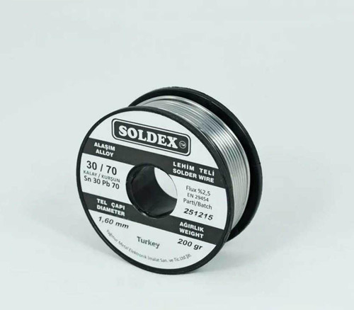 30-70 Lehim Teli 200 Gr 1,6 mm Sn:30 - Pb:70