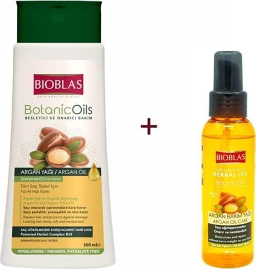 Argan Şampuan 300 Ml Serum Argan Bakım Yağı 100 Ml