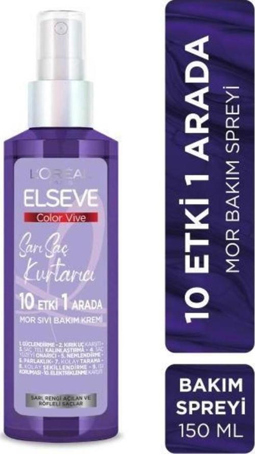 Loreal Sarı Saç Kurtarıcı 10 Etkili Mor Sıvı Bakım Kremi 150 Ml