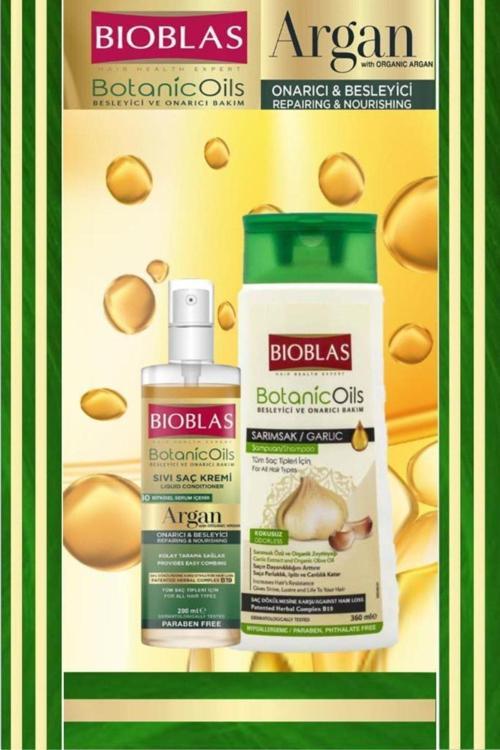 Sarımsak Sampuan 360 Ml Argan Sıvı Saç Bakım Kremi 200 Ml