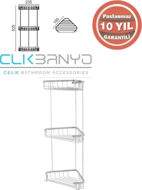 Eda Üçlü Köşe 18X18 Sabunluk Ve Şapuanlık