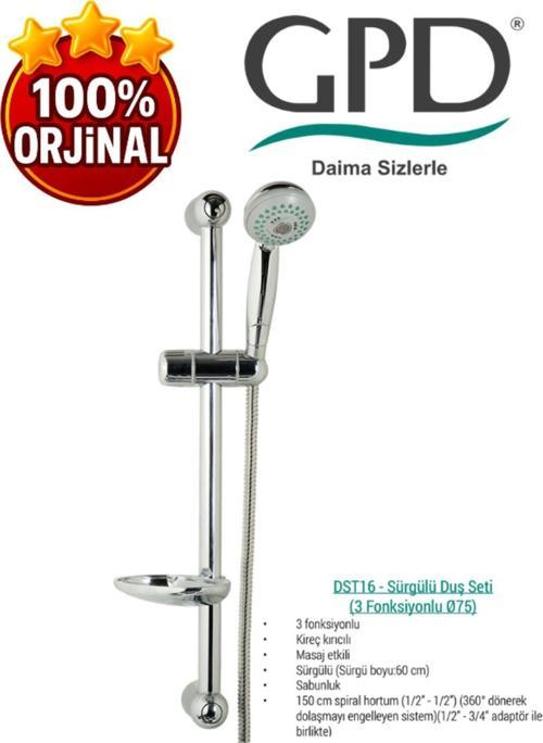 Dst16 Sürgülü Duş Seti (3 Fonksiyonlu Ø75)