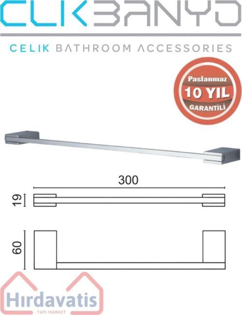 Paslanmaz Pirinç Titanik 30 Cm Uzun Havluluk