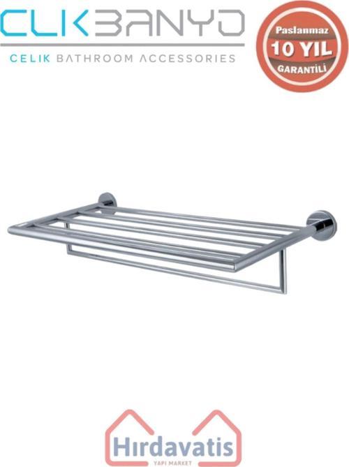 Paslanmaz Pirinç Flora Raf Havluluk 60Cm