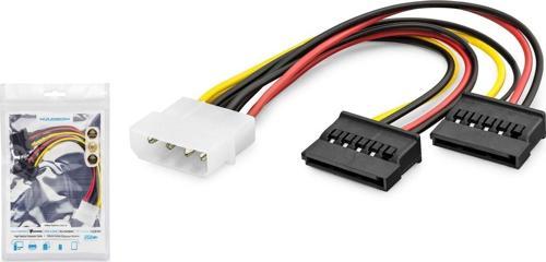 Hdx5525 Sata Power Kablo Poşetli 2İn1 16Cm Siyah